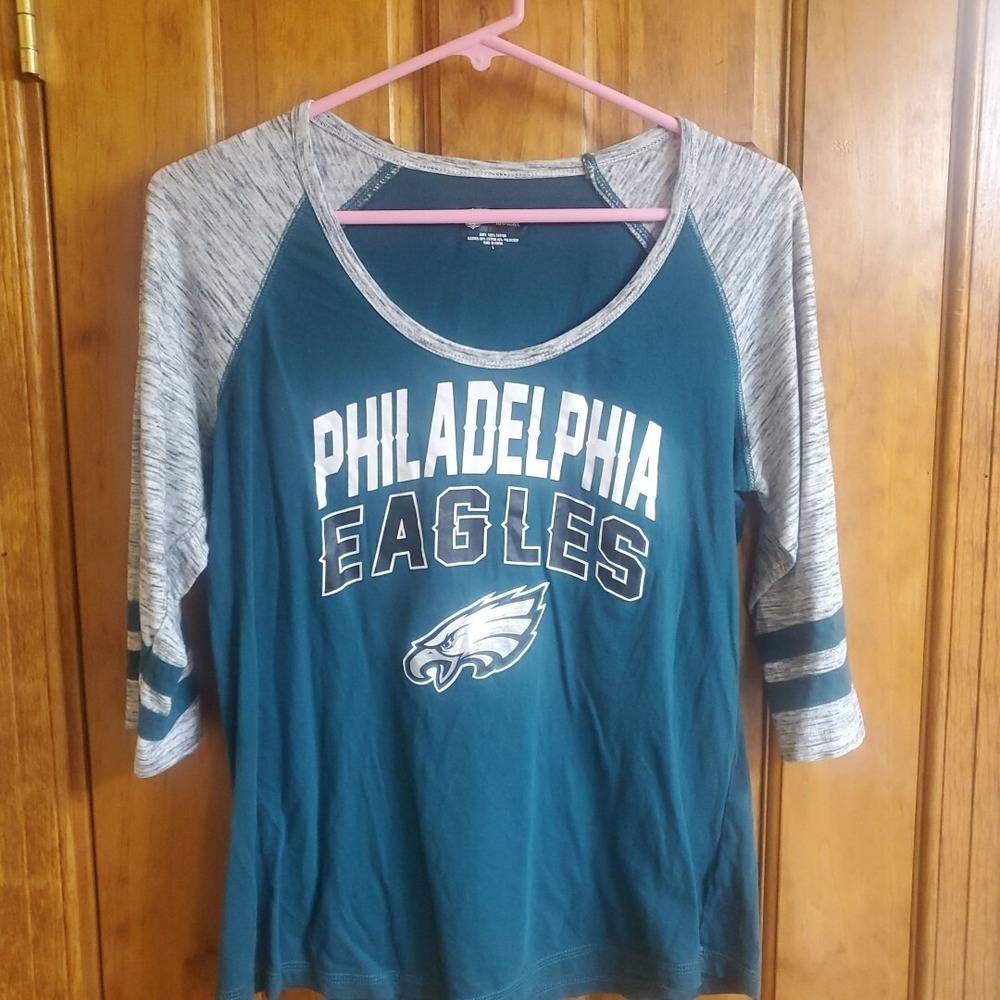Philadelphia Eagles NFL 3/4 Sleeve T-Shirt Youth L Green Team Apparel